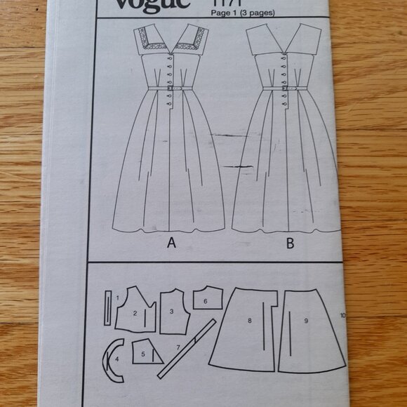 Vintage Vogue Dress Sewing Pattern 1171 Size 8-14 UNCUT Rockabilly Retro 1950s S - Picture 11 of 11